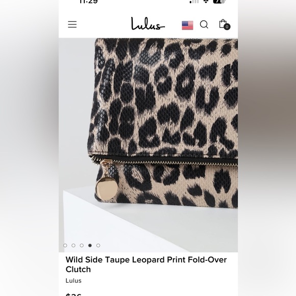 Lulu’s Wild Side Taupe Leopard Print Fold-Over Clutch - Picture 13 of 15
